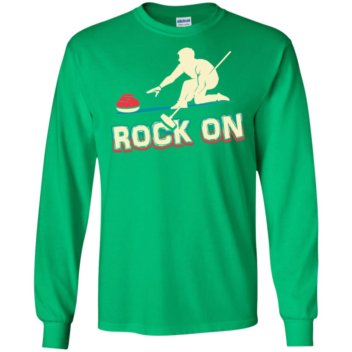 Curling Winter Lover T-shirt Rock On Curling Winter Sports Irish Green