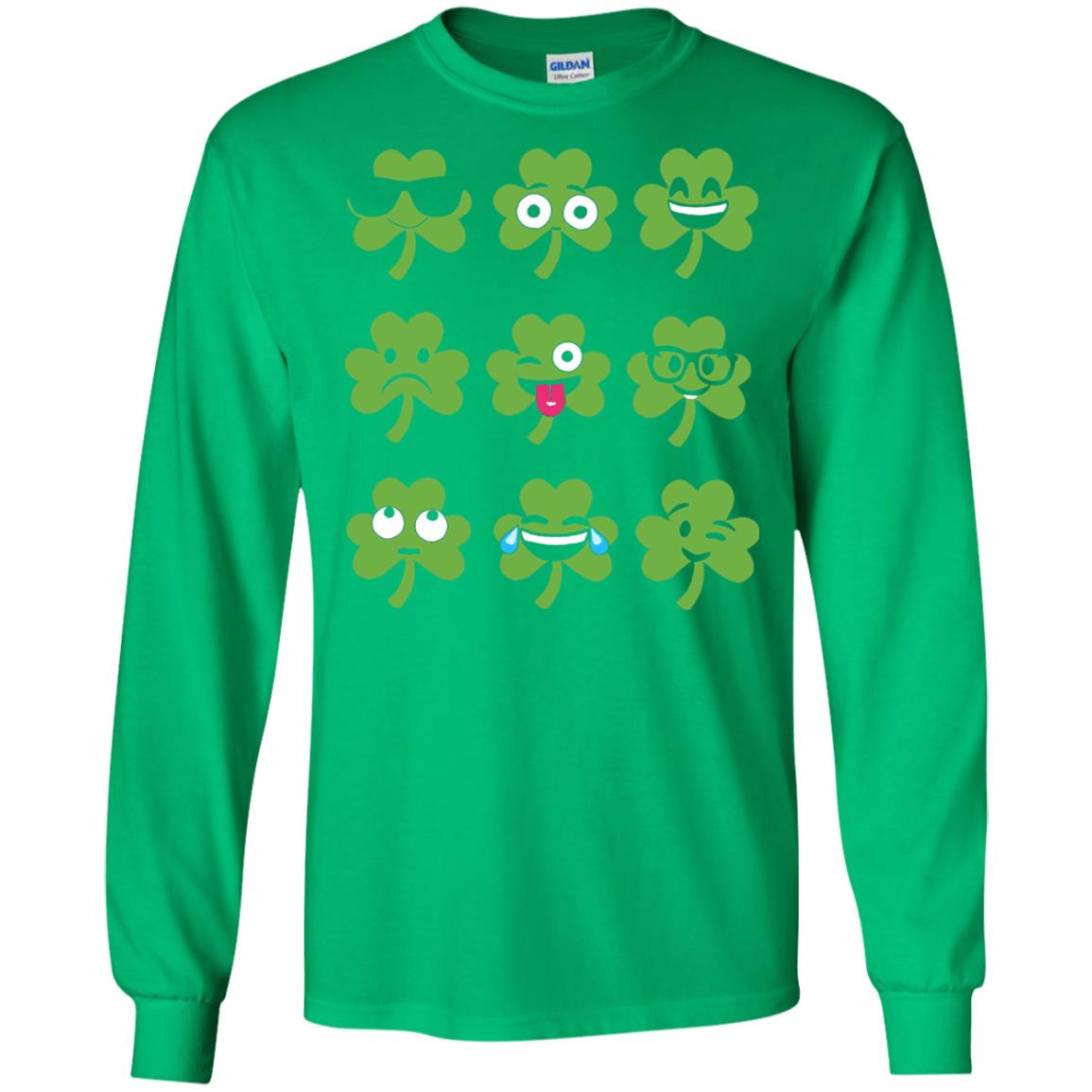 Emoji Shamrock St. Patrick_s Day T-shirt Irish Green