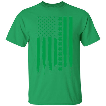 Irish American Flag St Patrick_s Day T-shirt Irish Green