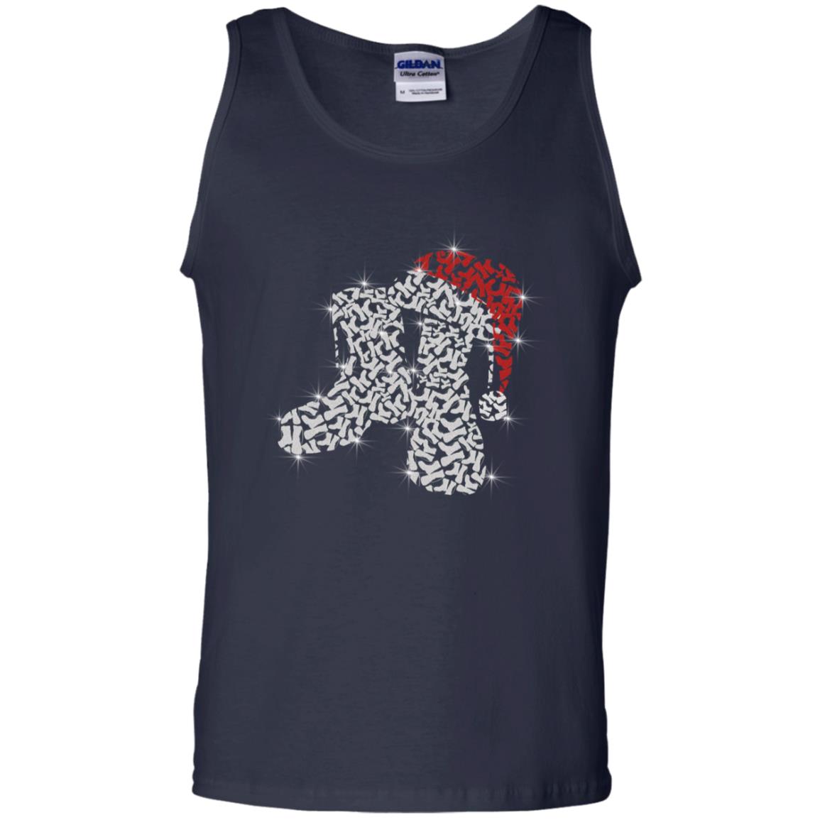 Veteran Boot With Santa Hat Merry Christmas Gift Shirt For Mens Womens Navy