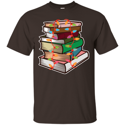 Fairy Lights Christmas Gift T-shirt Book Lover Dark Chocolate