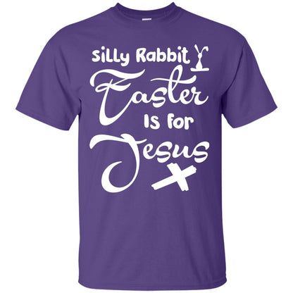 Silly Rabbit Easter Is For Jesus Christian T-shirt For Easter Day Purple