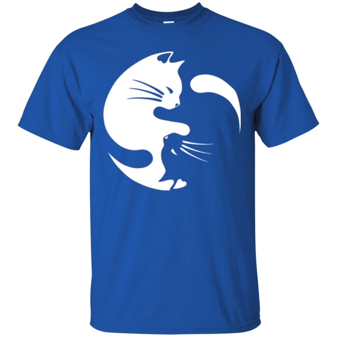 Ying Yang Cat T-shirt Royal