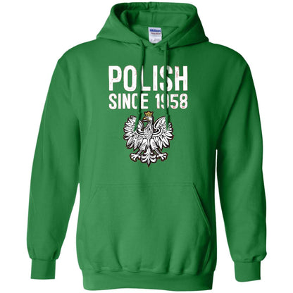 60th Birthday T-shirt Polish Since 1958 Irish Green