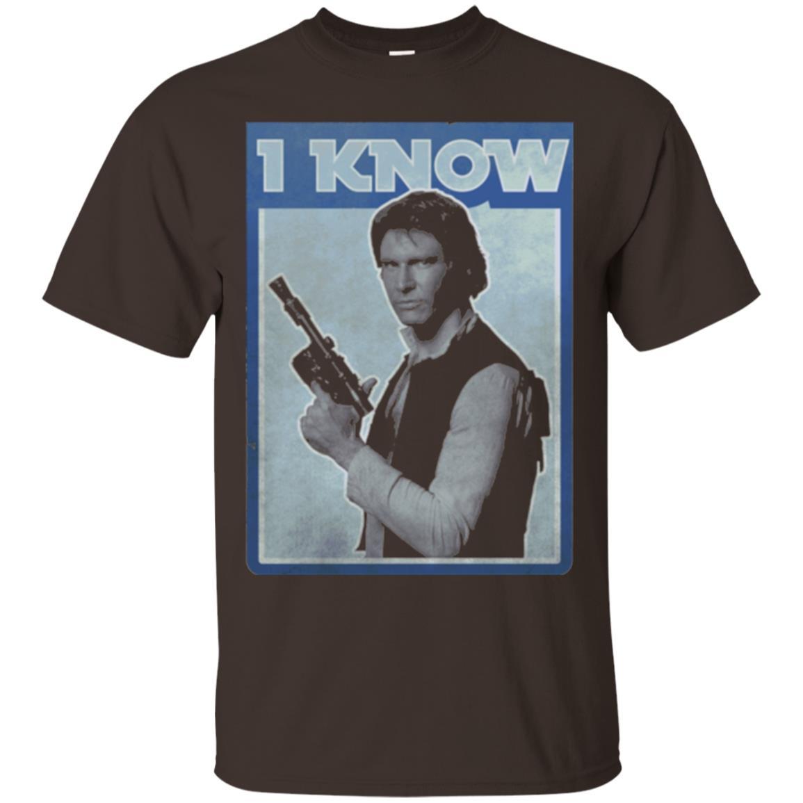 Film T-shirt Han Solo Iconic Unscripted I Know Graphic Dark Chocolate