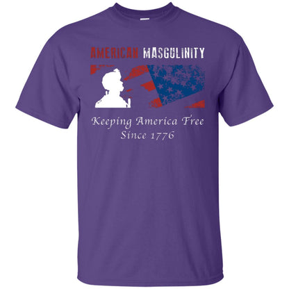 American Masgulinity Keeping America Free Since 1776 Shirt Purple