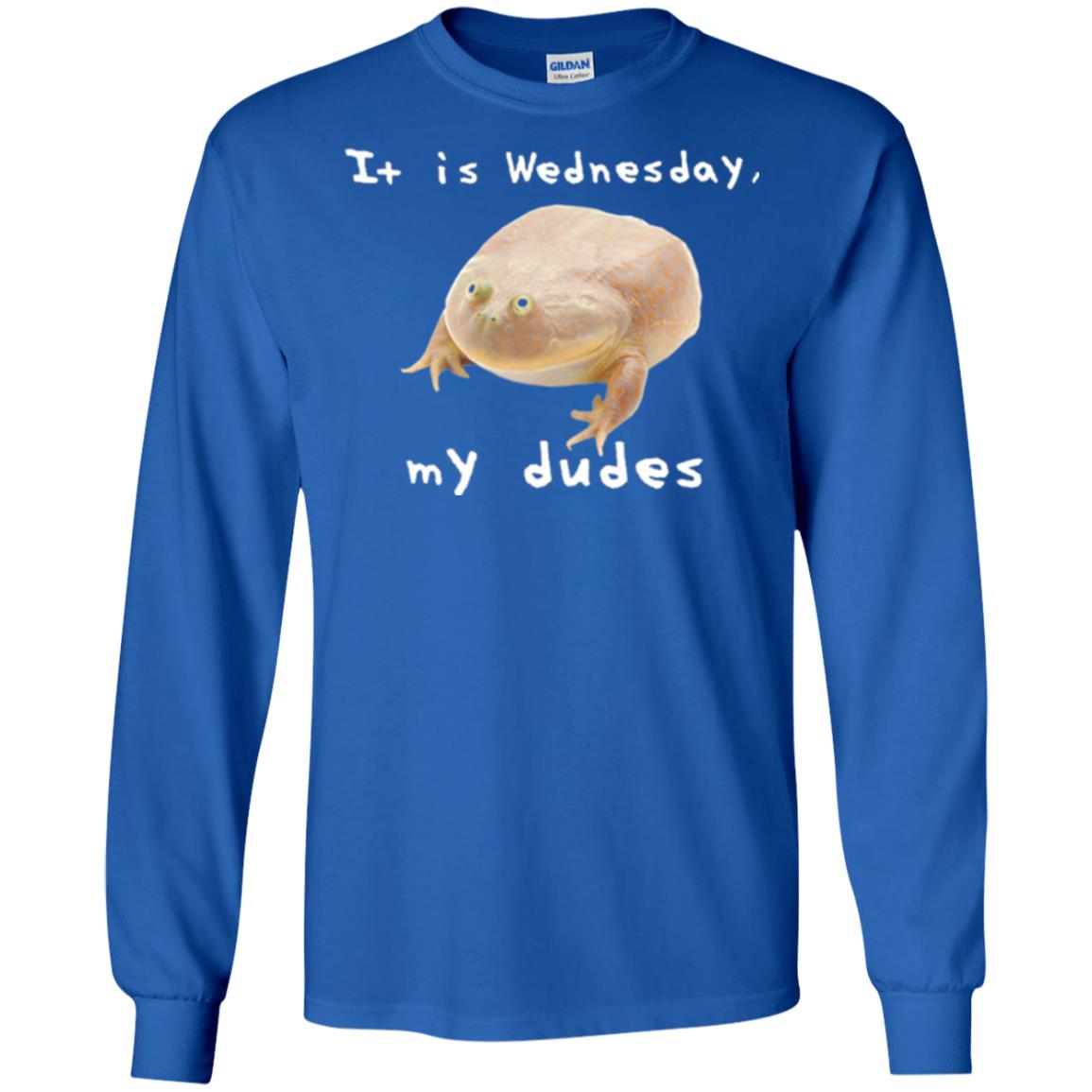 Funny Frog T-shirt It Is Wednesday My Dudes Royal