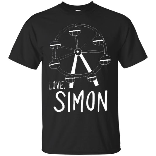 Love Simon Ferris Wheel Doodle T-shirt Black