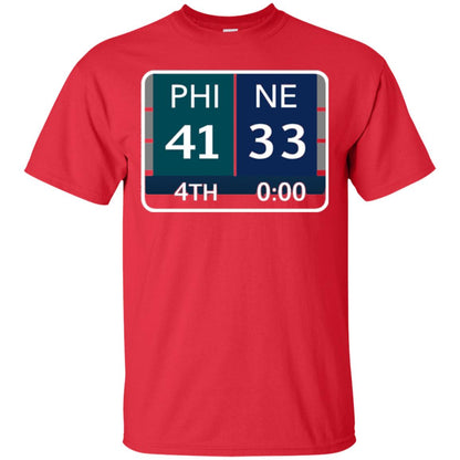 Phi 41 Ne 33 Final Score Football Lover T-shirt Red