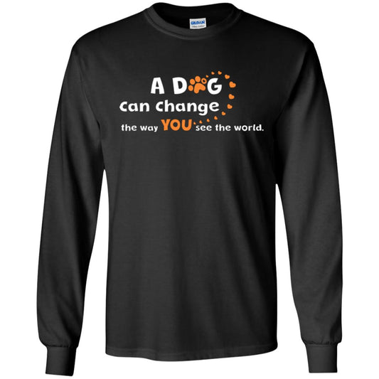 Dog Lover T-shirt A Dog Can Change The Way You See The World Black
