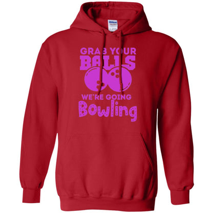 Funny Bowler T-shirt Grab Your Balls We_re Going Bowling Red