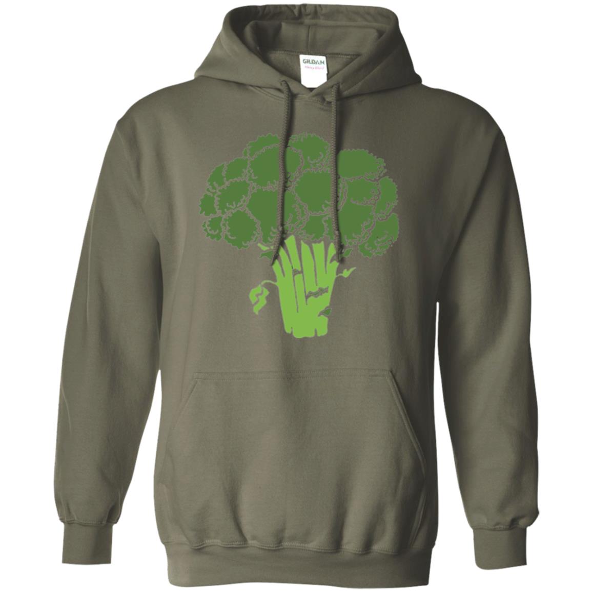 Broccoli Is Life T-shirt Funny Graphic Vegetable Military Green