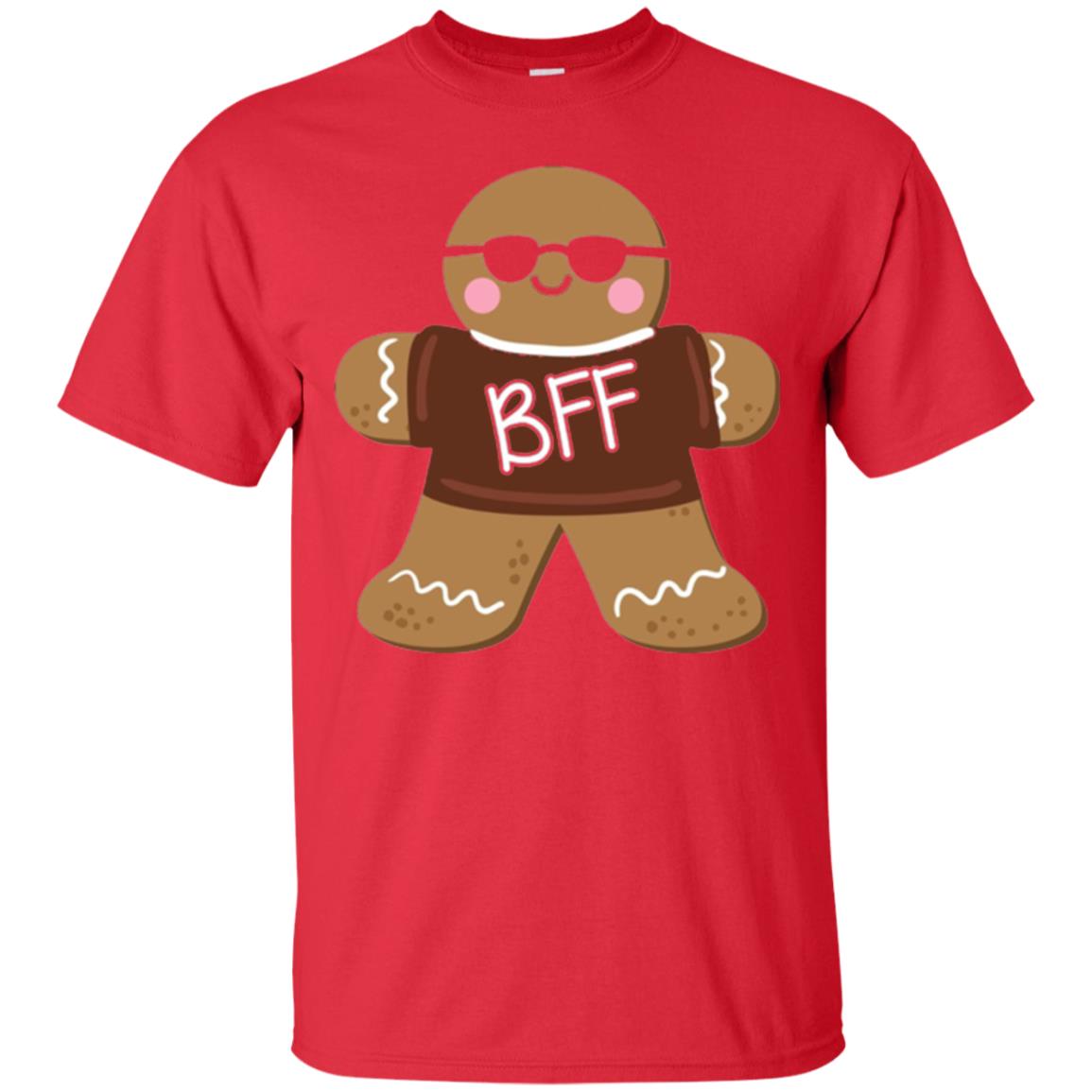 Gingerbread T-shirt Best Friend Forever Red
