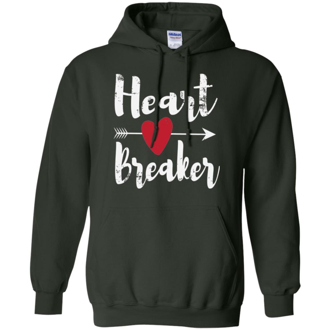 Valentines Day T-shirt Heart Breaker T-shirt Forest Green