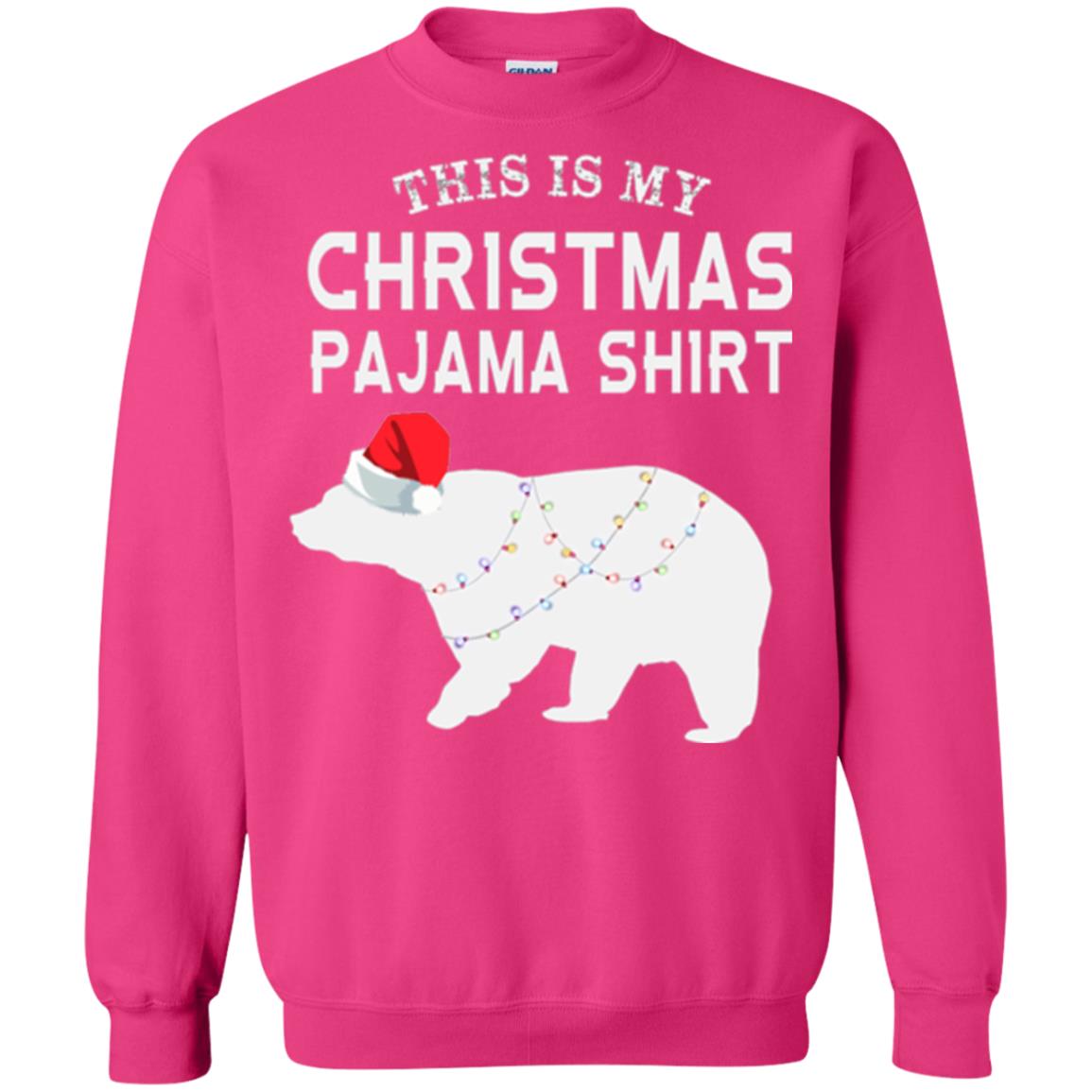 Polar Bear T-shirt This Is My Christmas Pajama Heliconia