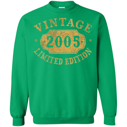 Brithday T-shirt Vintage 2005 Limited Edition Irish Green