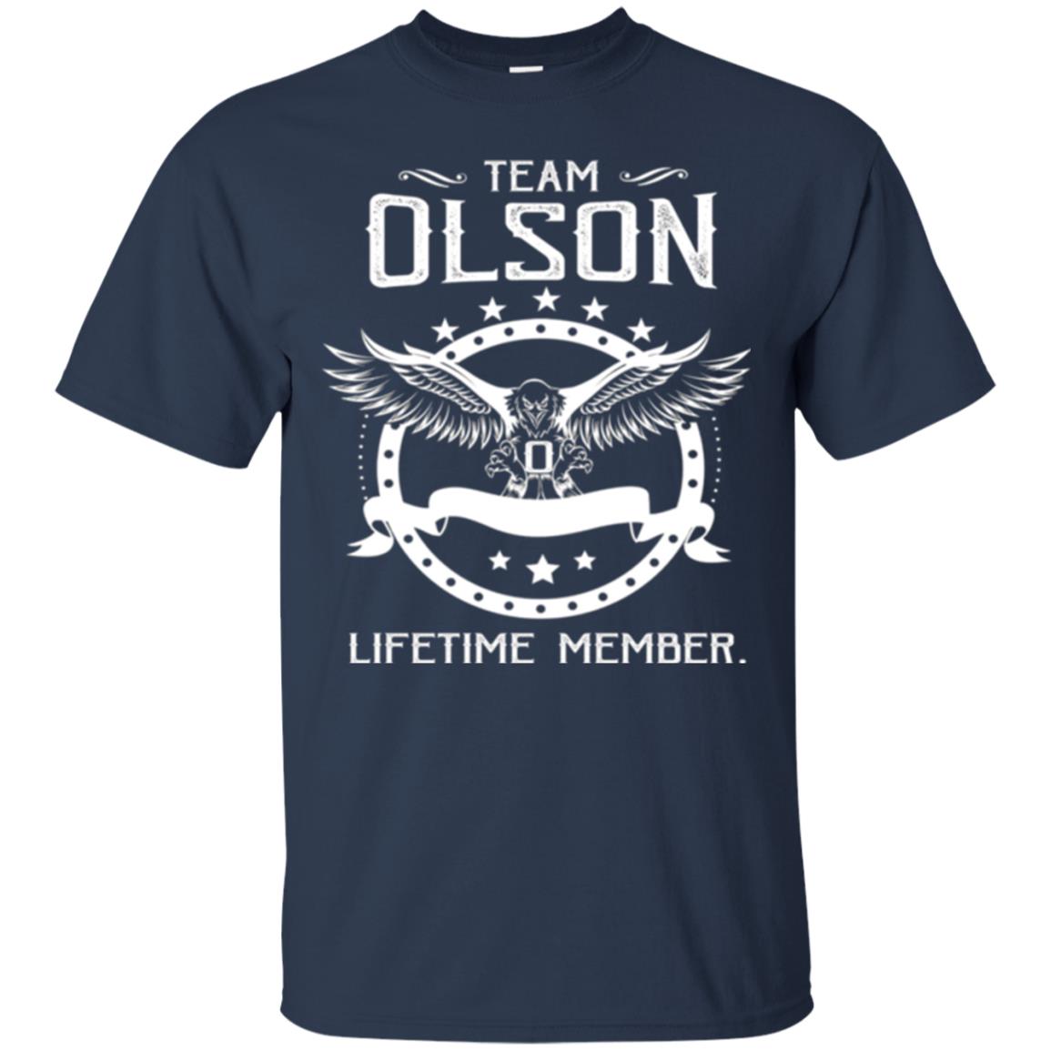 Family T-shirt Team Olson Lifetime Member Navy