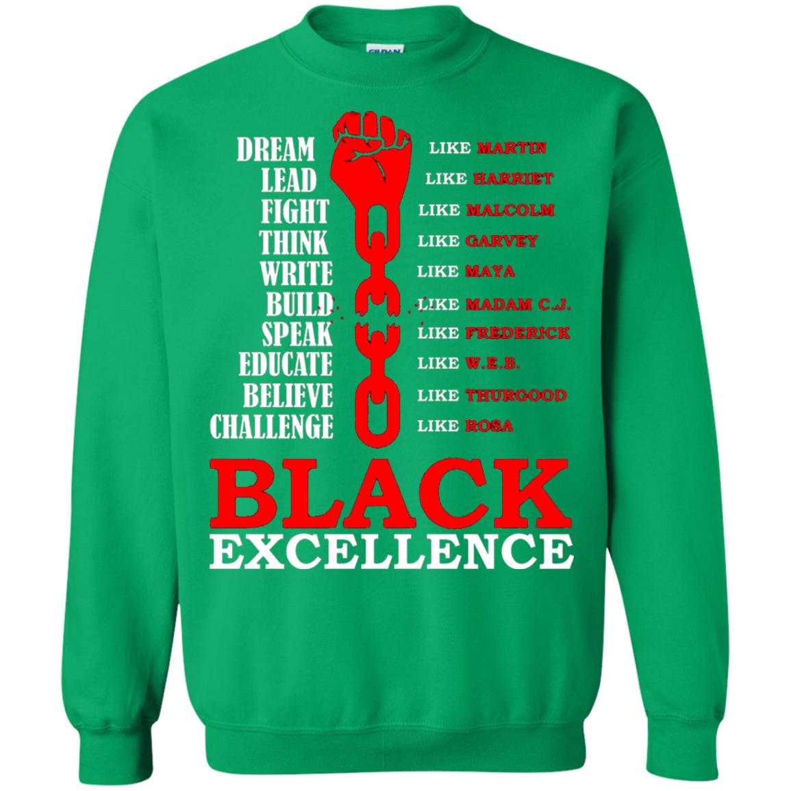 Black Excellence Black Af Proud African American T-shirt Irish Green