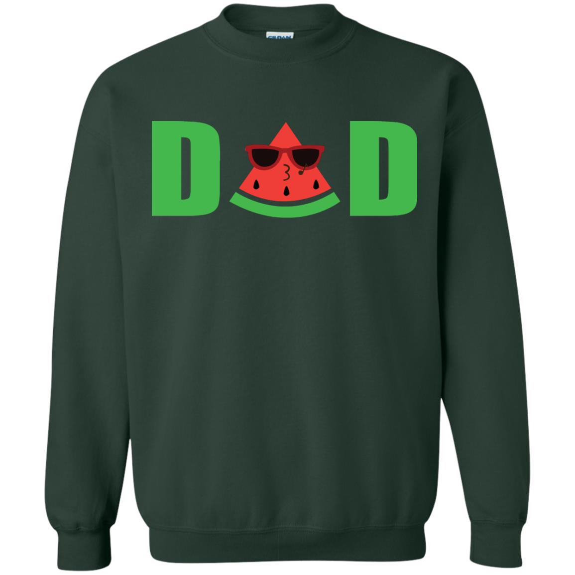 Dad Watermelon Funny Summer Melon Fruit Shirt For Daddy Forest Green