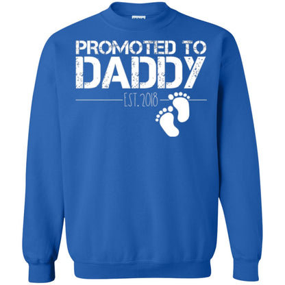 Daddy T-shirt Promoted To Daddy Est 2018 Royal