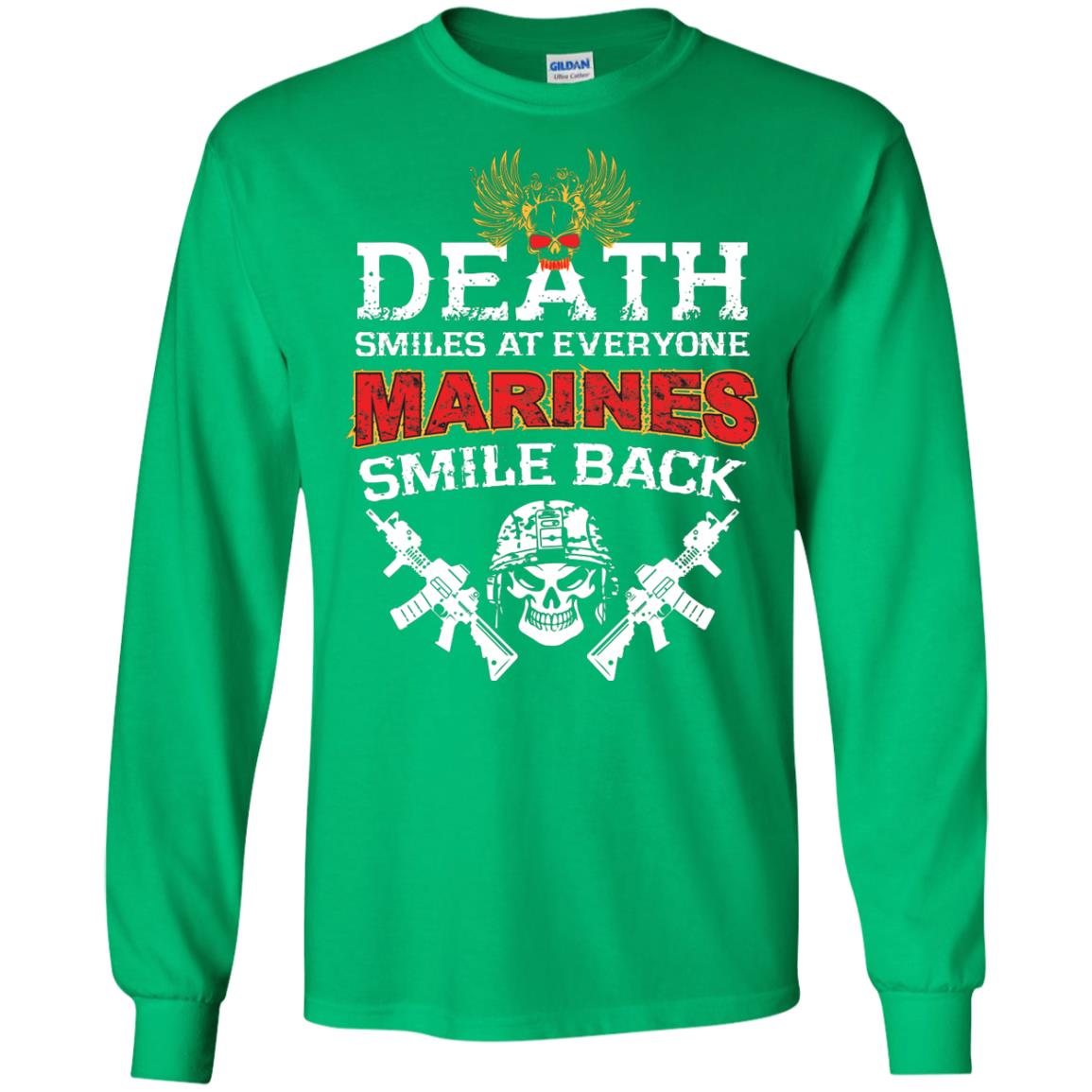 Death Smiles At Everyone Marines Smile Back Shirt Irish Green