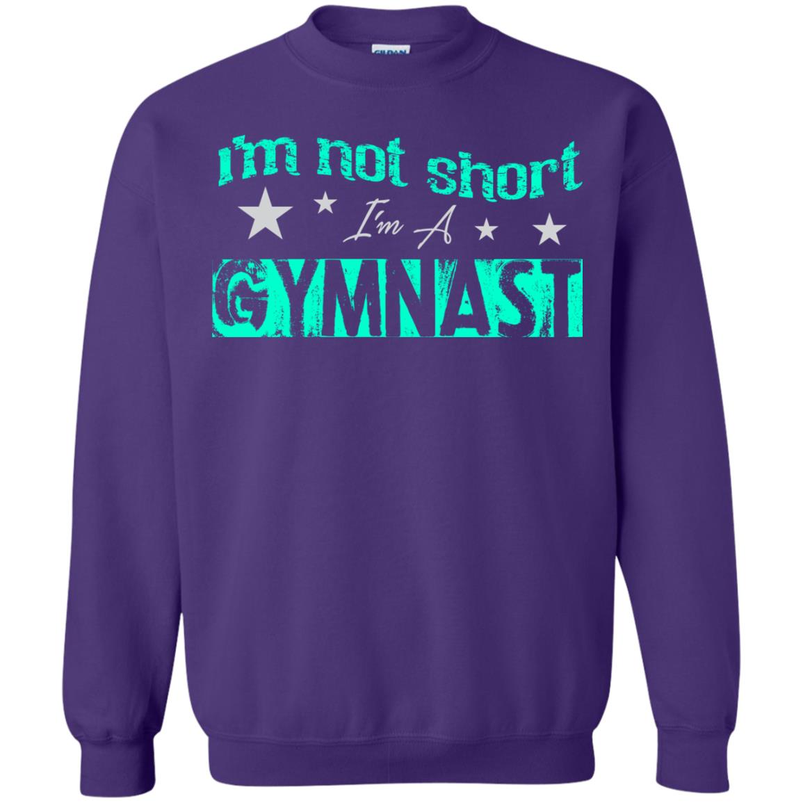 Gymnast T-shirt I_m Not Short I_m A Gymnast Purple