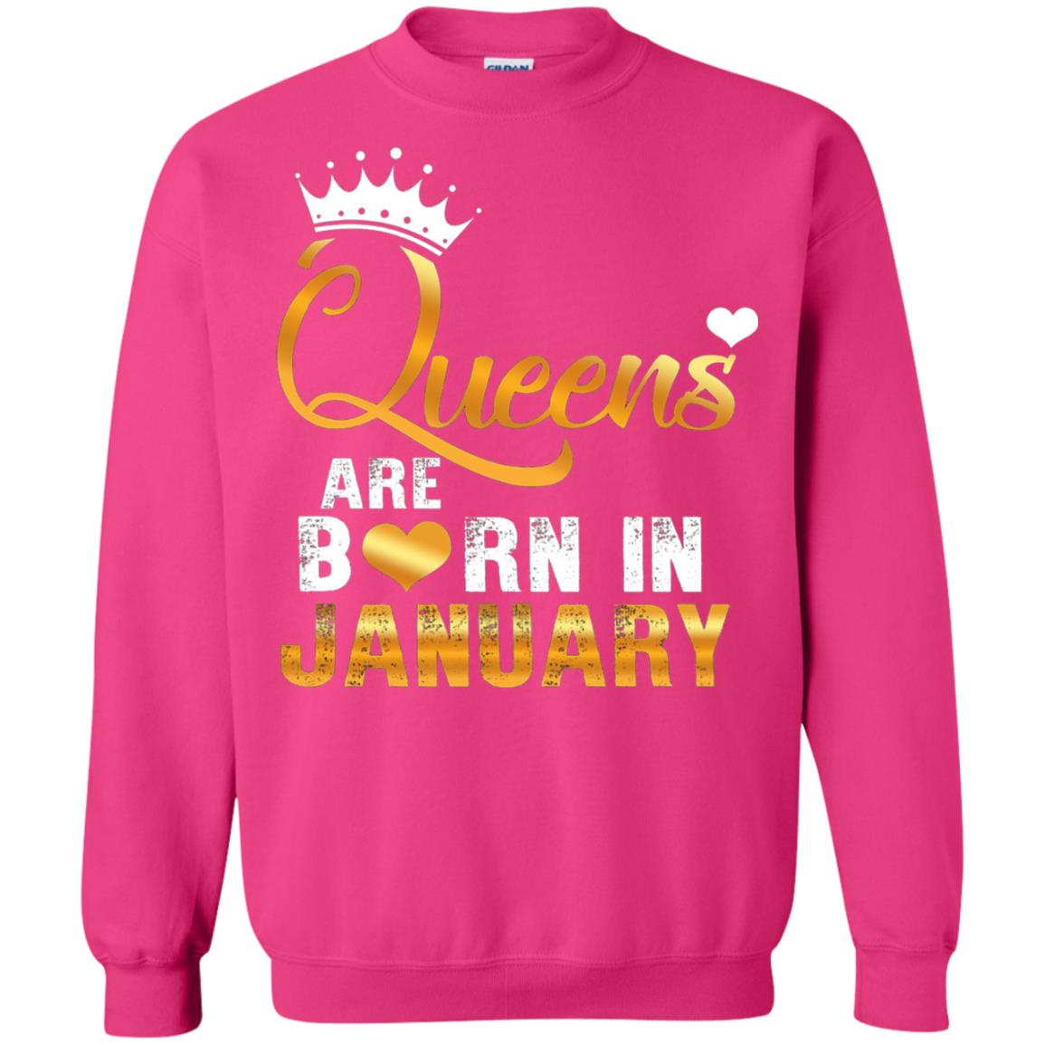 Birthday T-shirt Queens Are Born Iin January Heliconia