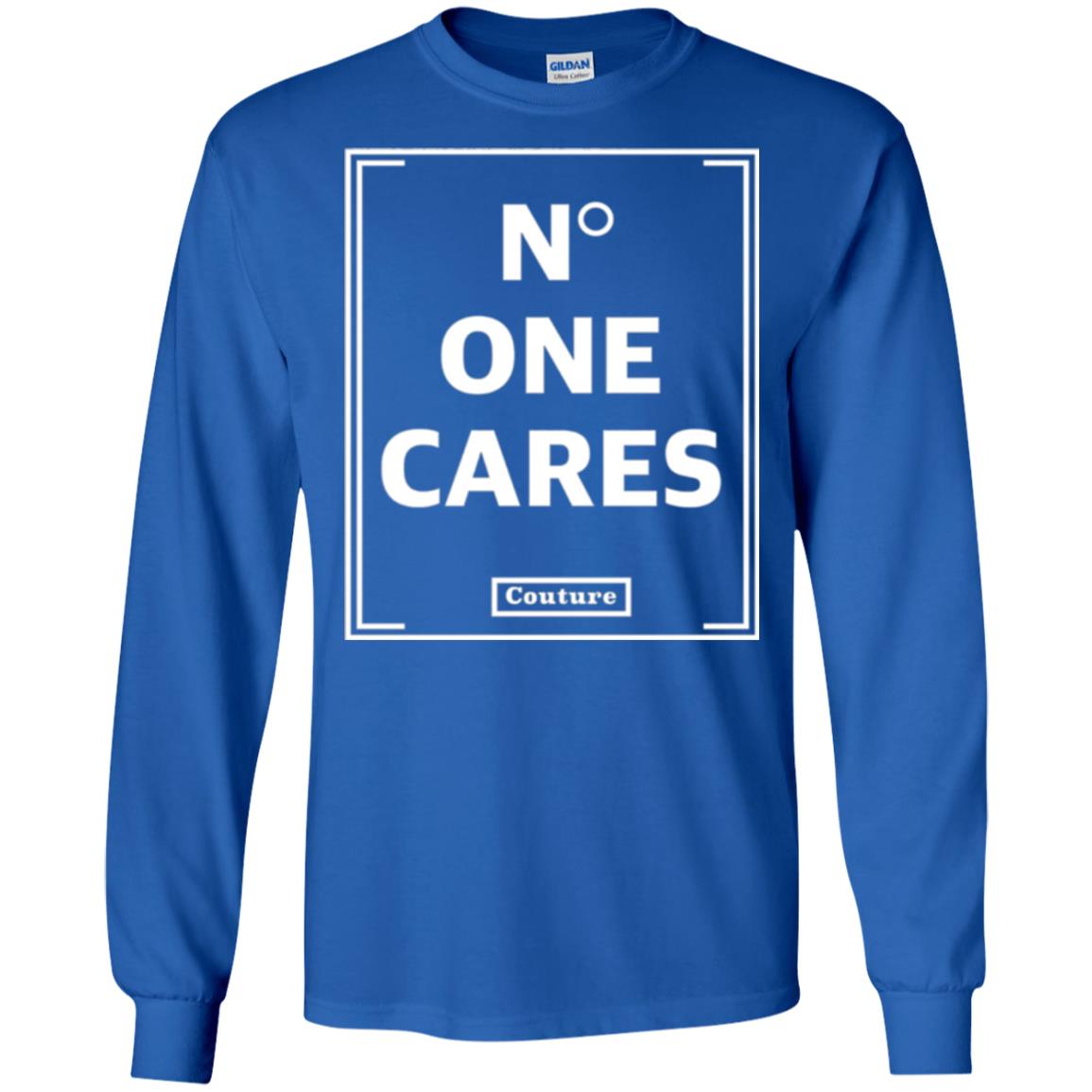 No One Cares Tops Cute Casual T-shirt Royal