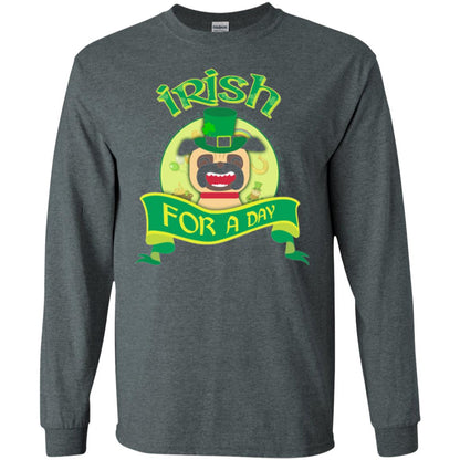 Saint Patrick_s Day T-shirt Amazing I_m Irish Pug Dark Heather
