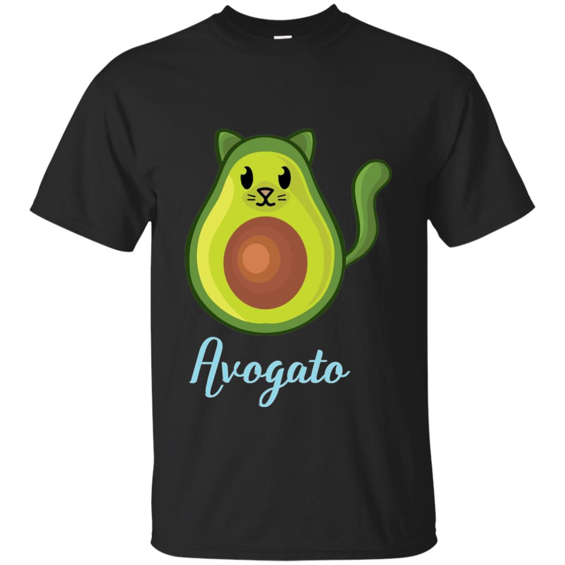 Avogato Avocado Cat Funny Avocato T-shirt Black