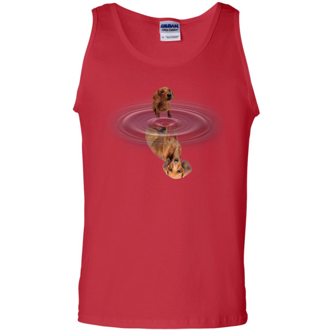 Little Dachshund And Big Shadow Shirt Red