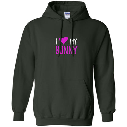 Bunny Rabbit Mom Shirt I Love My Bunny Forest Green