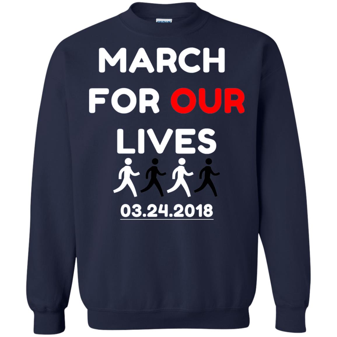 March For Our Lives Gun Control T-shirt Navy