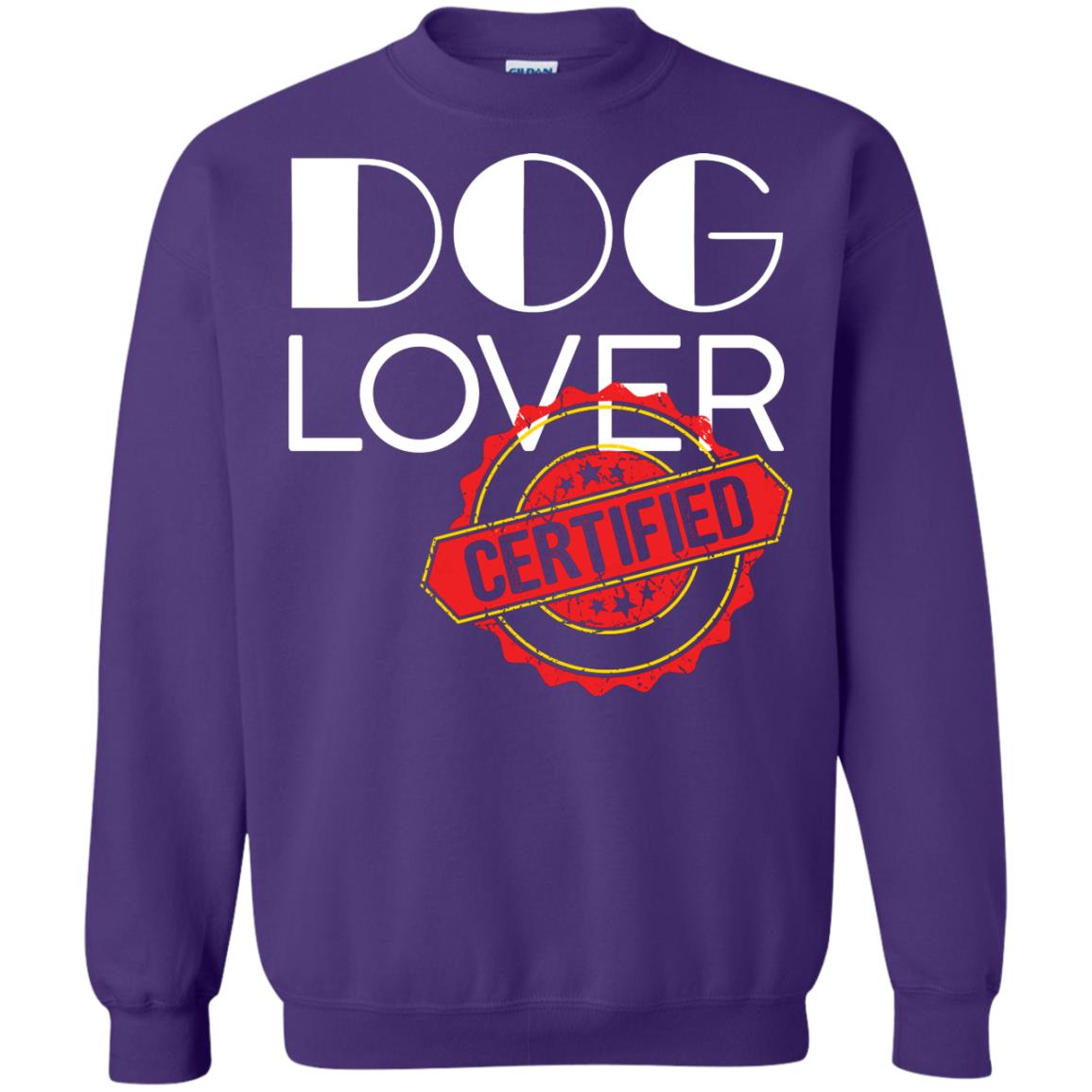 Dog Lover T-shirt Certified Purple