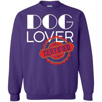 Dog Lover T-shirt Certified Purple