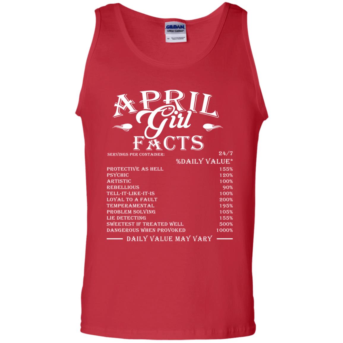 April Girl Facts T-shirt Red
