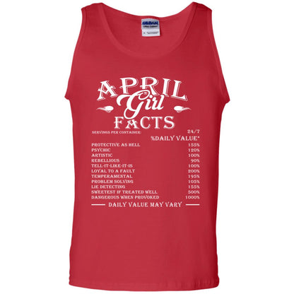 April Girl Facts T-shirt Red