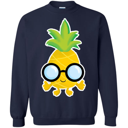 Funny Pineapple With Glasses For Boys Mens Shirt Navy
