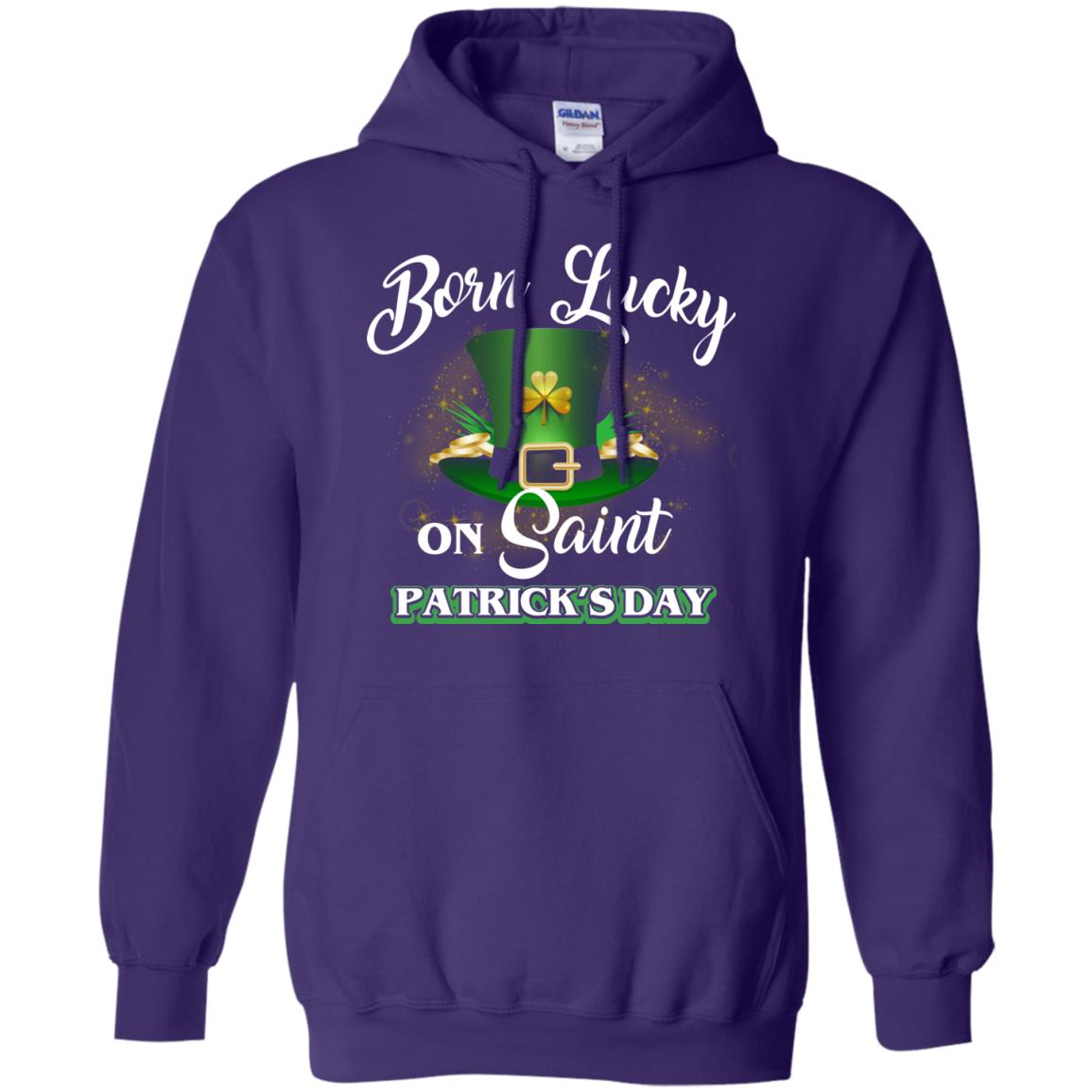 Born Lucky On Saint Patrick's Day T-shirt Purple