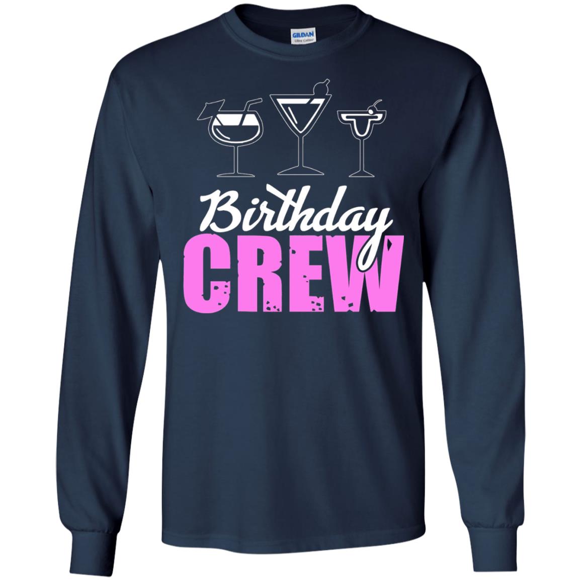 Birthday Crew Funny Girls Birthday Squad T-shirt Navy