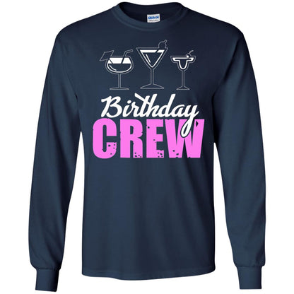 Birthday Crew Funny Girls Birthday Squad T-shirt Navy