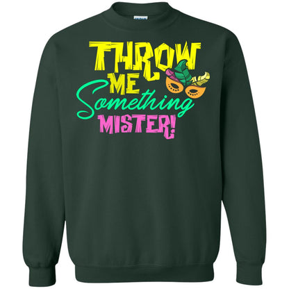 Mardi Gras T-shirt Throw Me Something Mister Forest Green