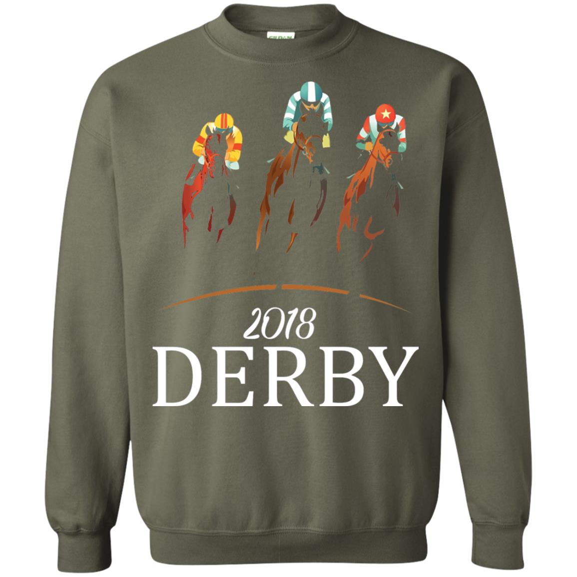 Derby 2018 Jockey Horse Racing T-shirt Military Green