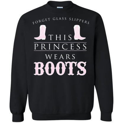 Forget Glass Slippers This Princess Wears Boots T-shirt Black
