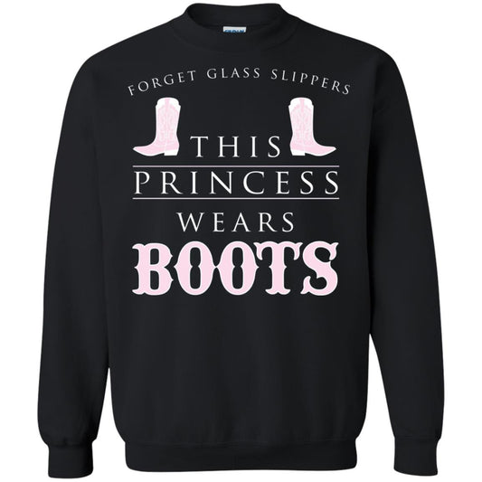 Forget Glass Slippers This Princess Wears Boots T-shirt Black