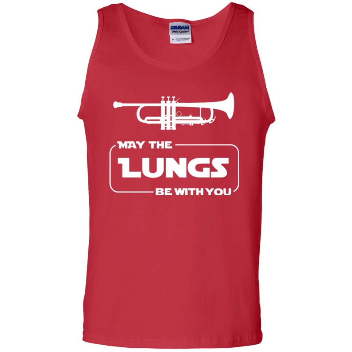 Funny Trumpet Player T-shirt May The Lungs Be With You Red