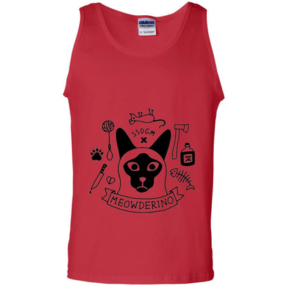 Meowderino T-shirt True Crime Cat Red