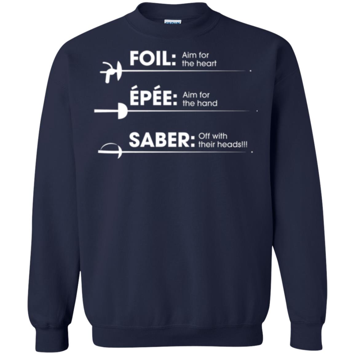 Fencing T-shirt Foil Saber Definition Navy