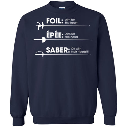 Fencing T-shirt Foil Saber Definition Navy