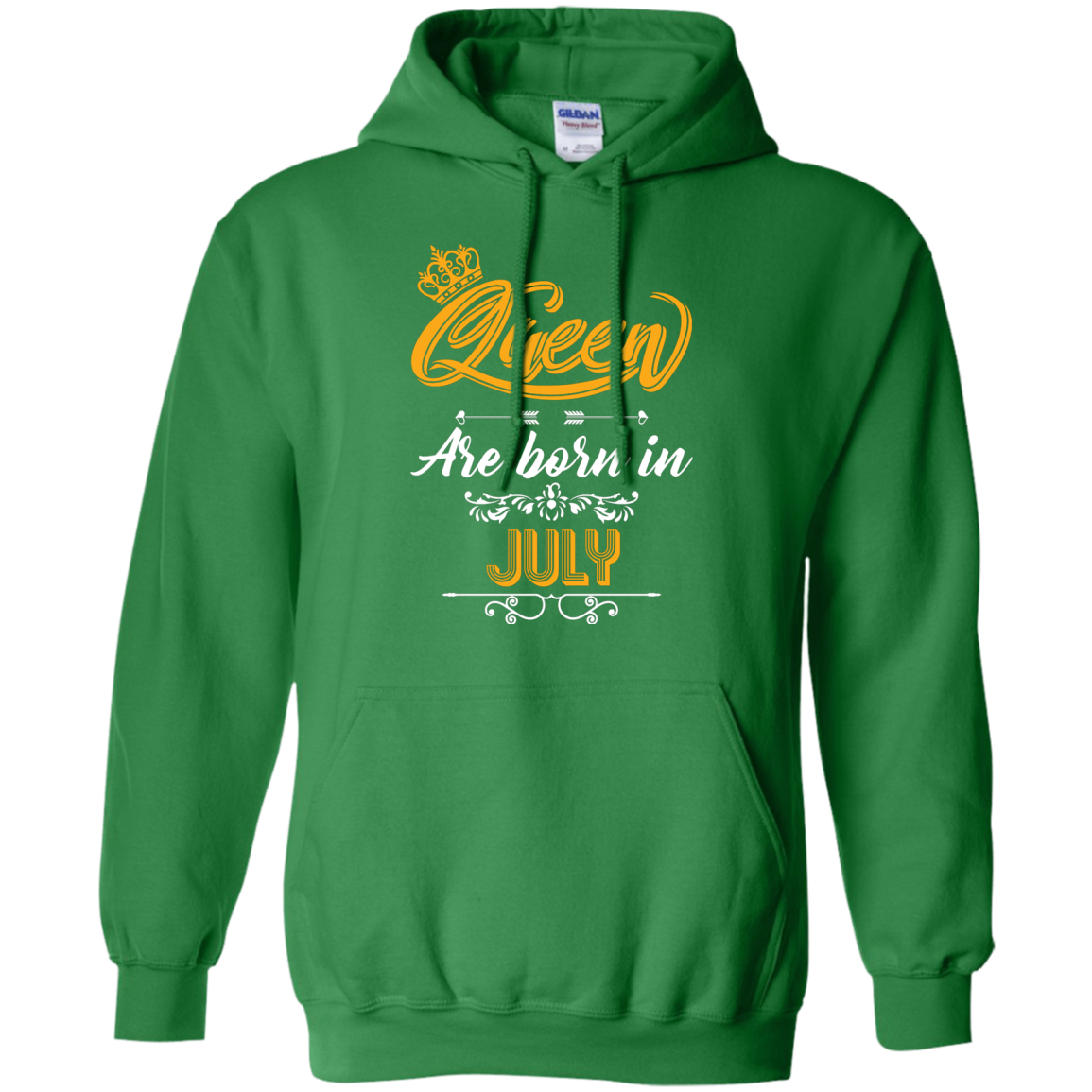 Brithday T-Shirt Queen Are Born In July Irish Green